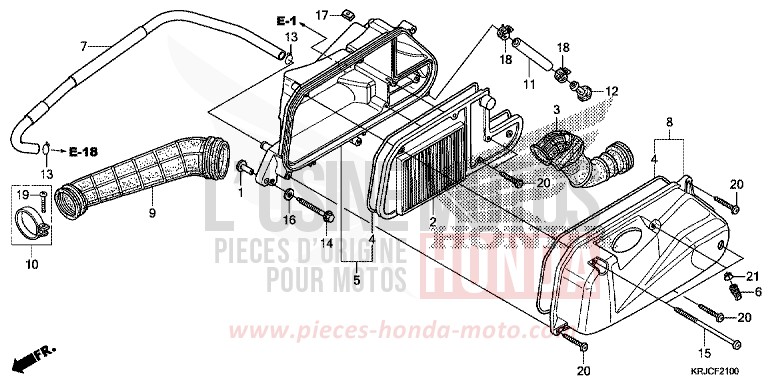 FILTRE A AIR von S-wing ABS PEARL NIGHTSTAR BLACK (NHA84) von 2012